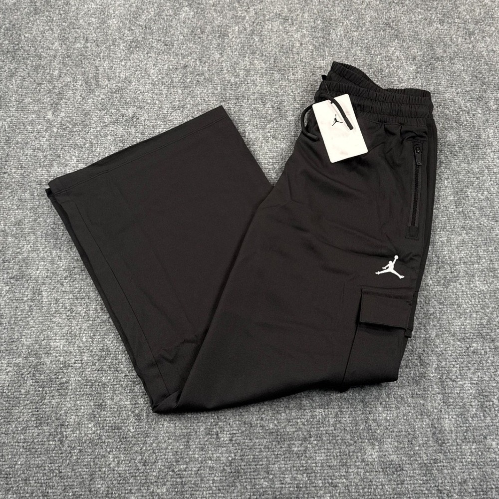 Jordan Girls Large 12-13 Years Cargo Wide Leg Pants Black Utility Jogger NWT